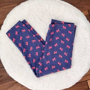 F&F Navy Coral All Over Horse Print leggings sz: 2/3 years